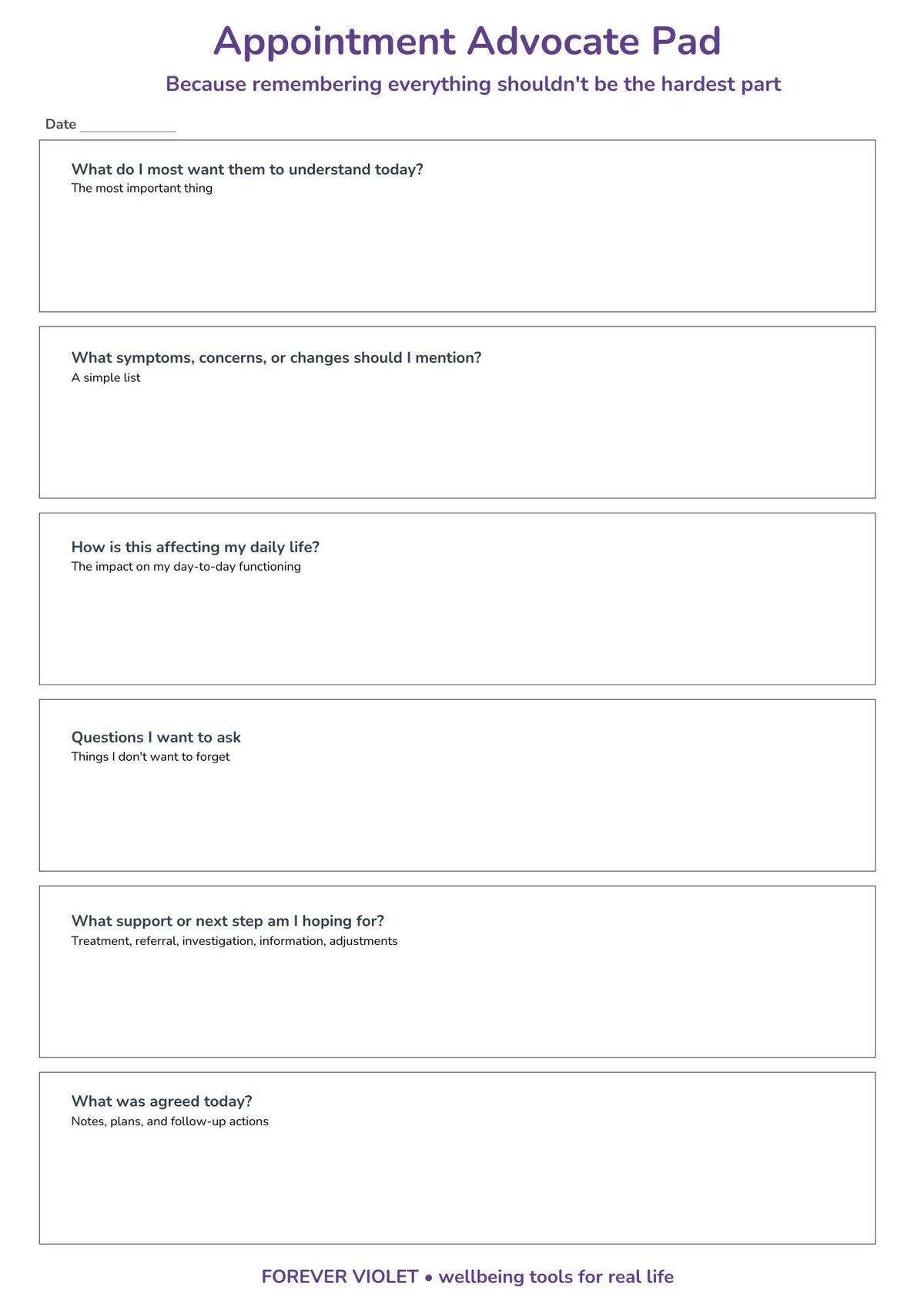 Appointment Advocate Pad