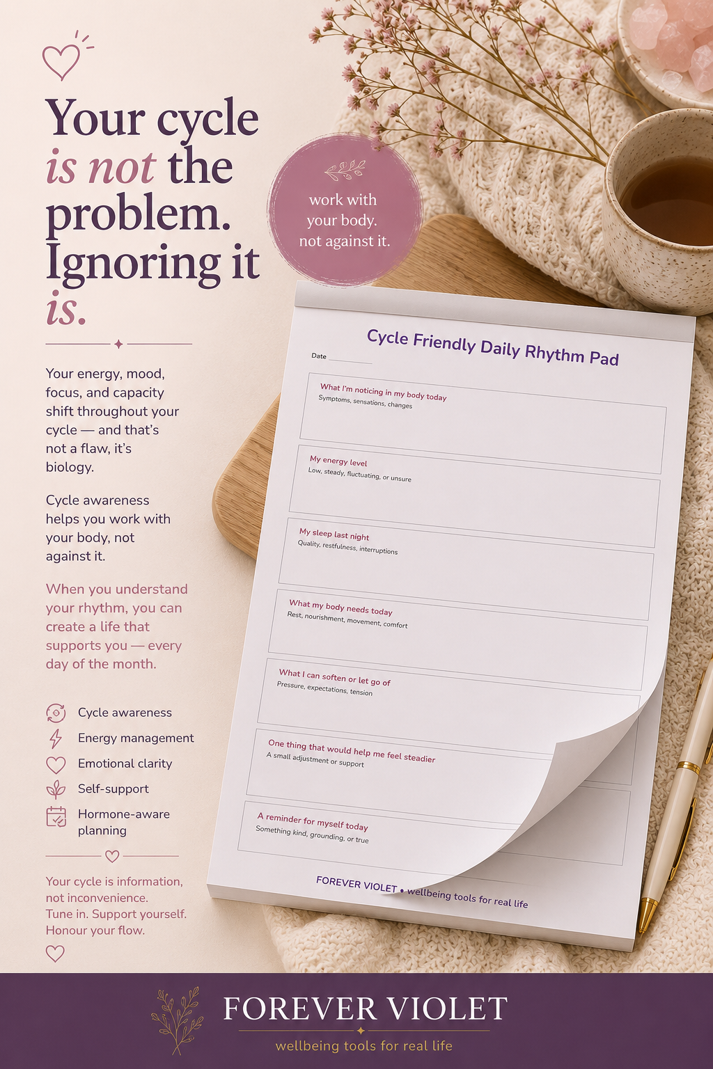 Cycle Friendly Daily Rhythm Pad