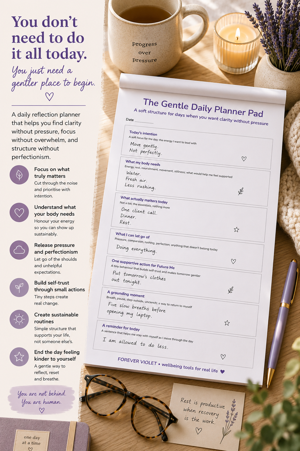 Gentle Daily Planner Pad