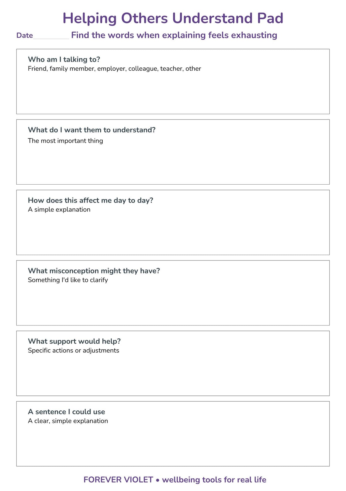 Helping Others Understand Pad