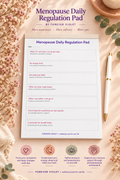 Menopause Daily Regulation Pad – open pad lifestyle mock-up with Hormone Harmony Collection styling
