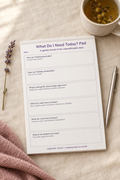 What Do I Need Today? Pad – Chronic & Hidden Illness Collection mock-up