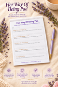 Her Way Of Being Pad – open pad lifestyle mock-up with Future Self Collection styling