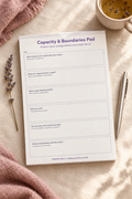 Capacity & Boundaries Pad – Chronic & Hidden Illness Collection mock-up