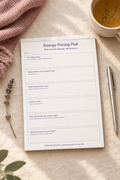 Energy Pacing Pad – Chronic & Hidden Illness Collection mock-up