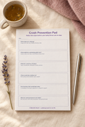 Crash Prevention Pad – Chronic & Hidden Illness Collection mock-up