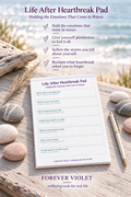 Life After Heartbreak Pad – open pad lifestyle mock-up with Rebuilding Collection coastal styling
