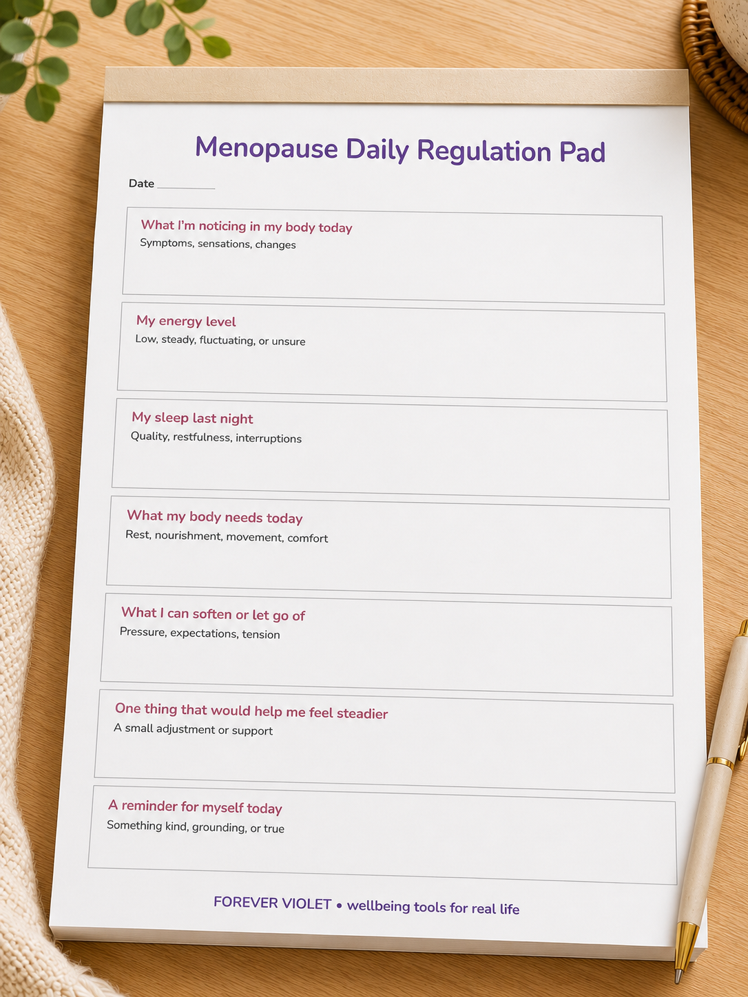 Menopause Daily Regulation Pad