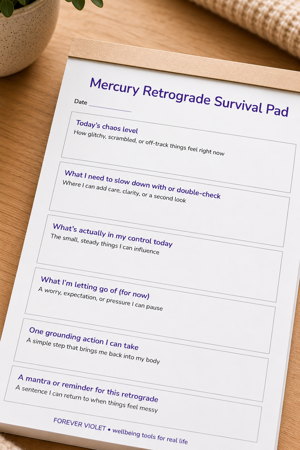 Mercury Retrograde Survival Pad