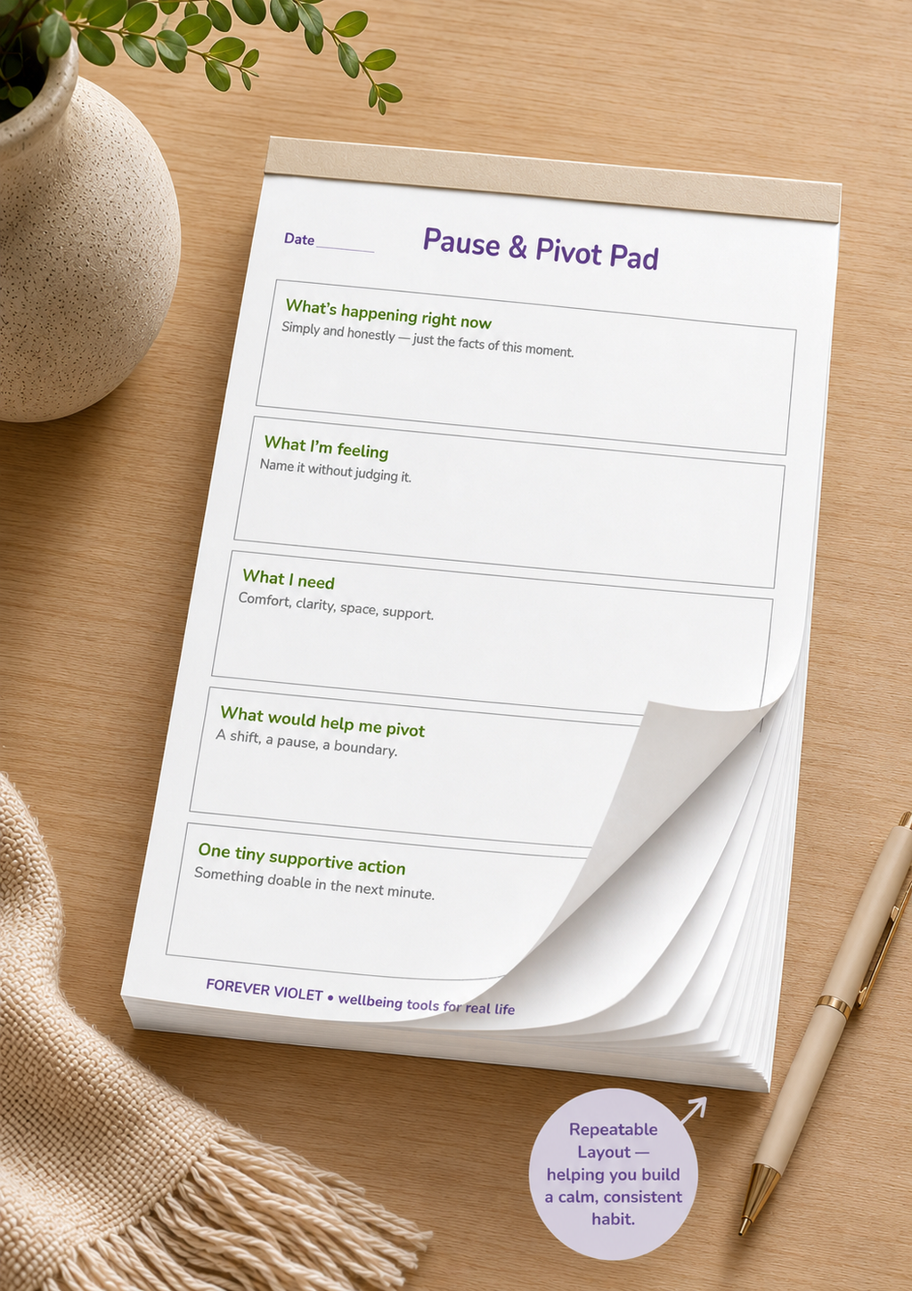 Pause & Pivot Pad