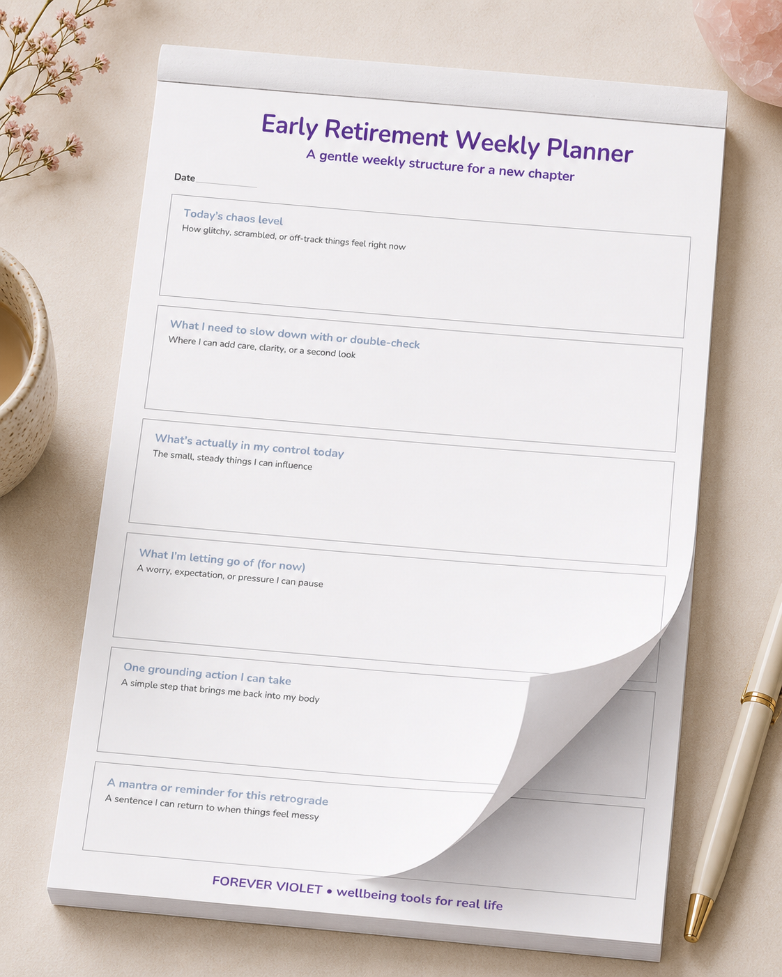 Early Retirement Weekly Pad