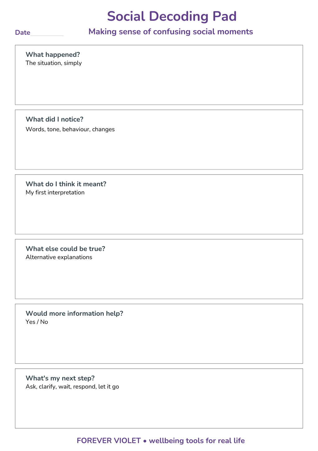 Social Decoding Pad