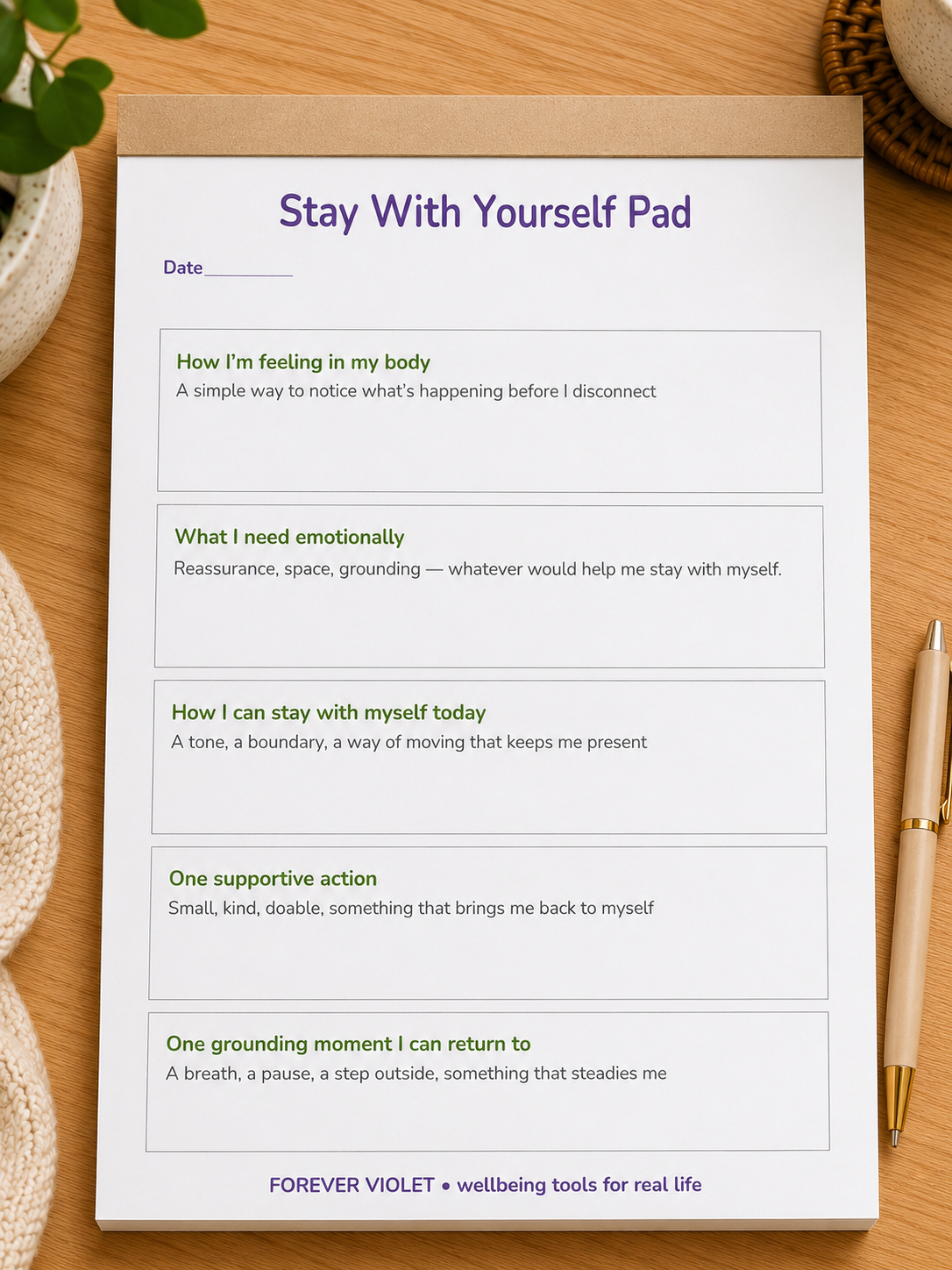 Stay With Yourself Pad